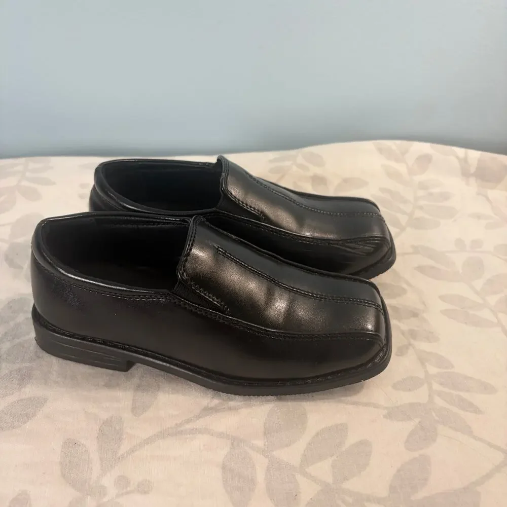 Boys Black Uniform Dress Shoes School Church Excellent Size 12M